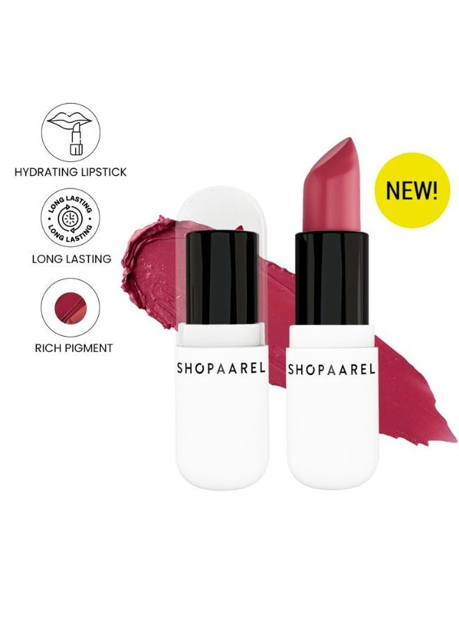 شوبارل أحمر الشفاه "فيلفيت فيوجن مات" (Velvet Fusion Matte) من Shopaarel – ترطيب يدوم طويلاً ولمسة نهائية مخملية ناعمة – درجة Charmed10 - Image 2