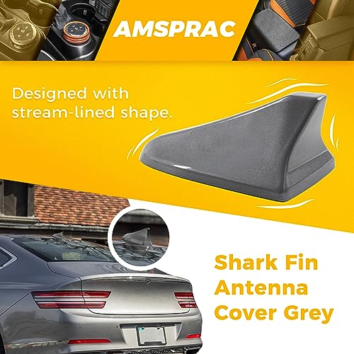 AMSPRAC Shark Fin Antenna Cover,Car Roof Antenna Caps fit for Kia Optima 2014-2020,for Hyundai Sonata 2015-2019(NOT Sport),for Genesis Sedan G80 2015-2017,for Elantra Sedan 2011-2016,Silver - Image 3