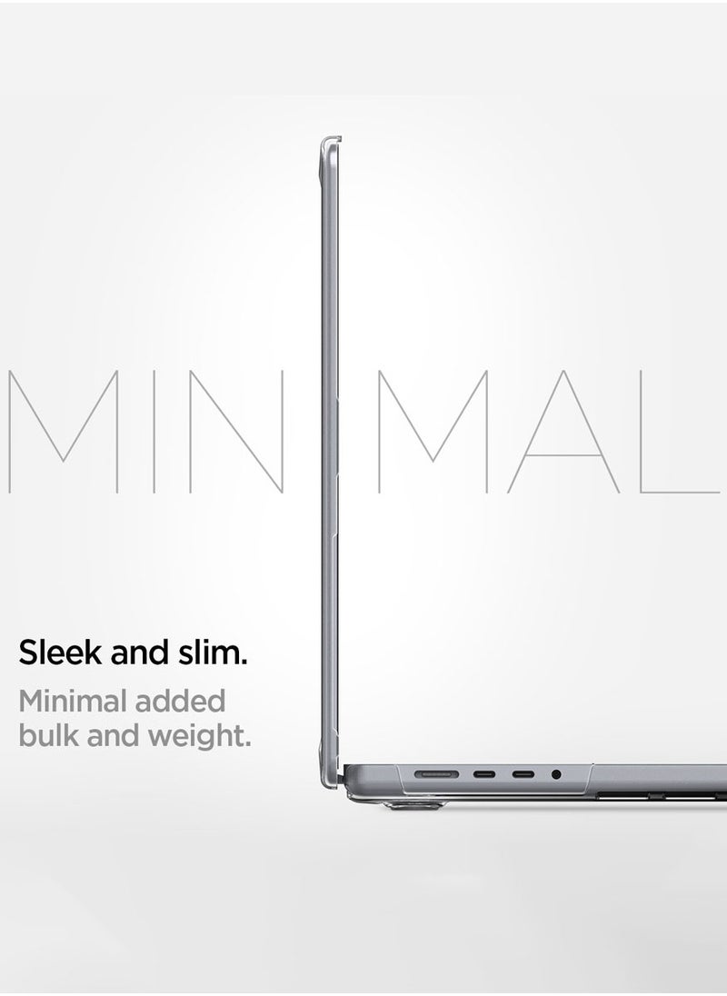 Spigen - Thin Fit Macboox Pro 16 inch Case compatible with M4 Pro / M4 Max (2024) /  M3 Pro / M3 Max (2023) and M2 Pro / M2 Max A2780 (2023) / M1 Pro / M1 Max A2485 (2021) Transparent Protective Hard Shell Cover - Crystal Clear - Image 1