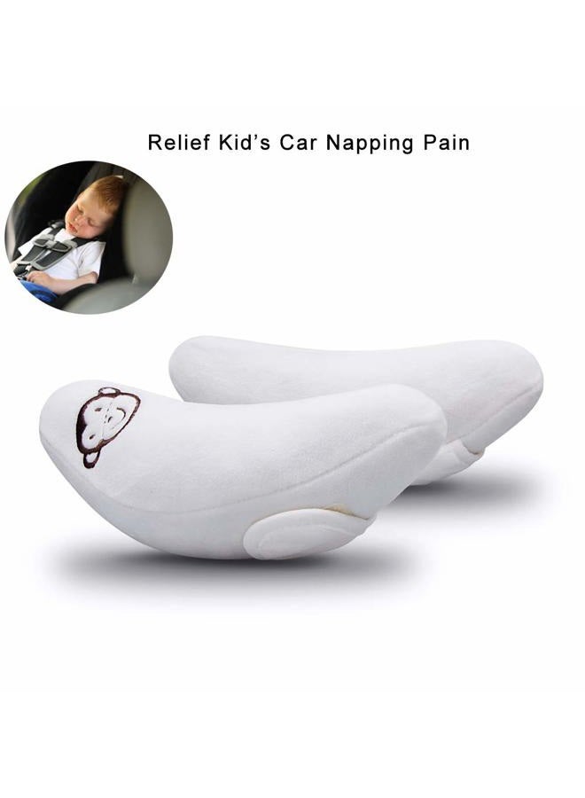 Inchant Adjustable Baby Soft Head Neck Support - Children Travel Car Seat Safety Pillow Cushion, Banana. - Image 3