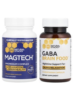 Natural Stacks Natural Stacks, Sleep Stack, 2 Bottles, 15 Vegetarian Capsules Each  - Image 3