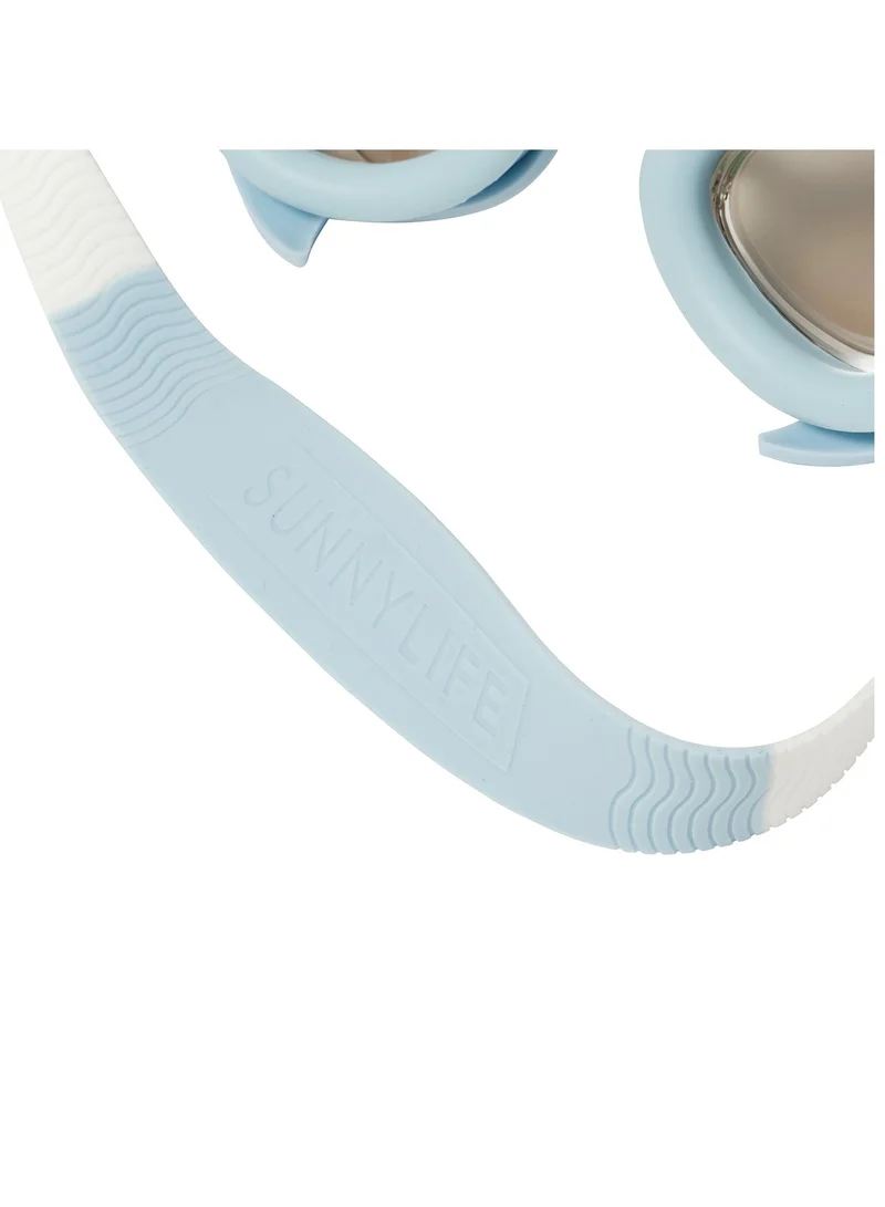 SUNNY LIFE Salty the Shark Mini Swim Goggles Aqua | Kids Swimming Goggles | Anti-Fog Pool Goggles for Children | Adjustable No-Leak Swim Goggles | Fun Shark-Themed Eye Protection for Kids