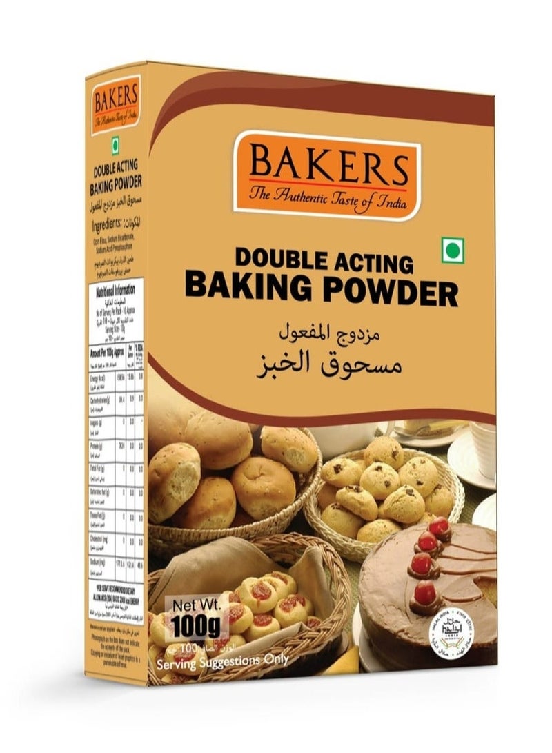 Bakers Double Acting Baking Powder 100g