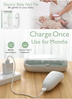 Momcozy Baby Nail File Electric, Gentle Baby Nail Trimmer Electric Rechargable, Baby Nail Clipper Electric  - Image 5