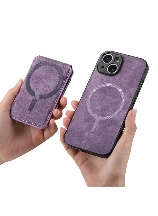 Zaboon Case For iPhone 13 Pro Retro Splitable Magnetic Stand Card Bag Leather Phone Case - Image 3