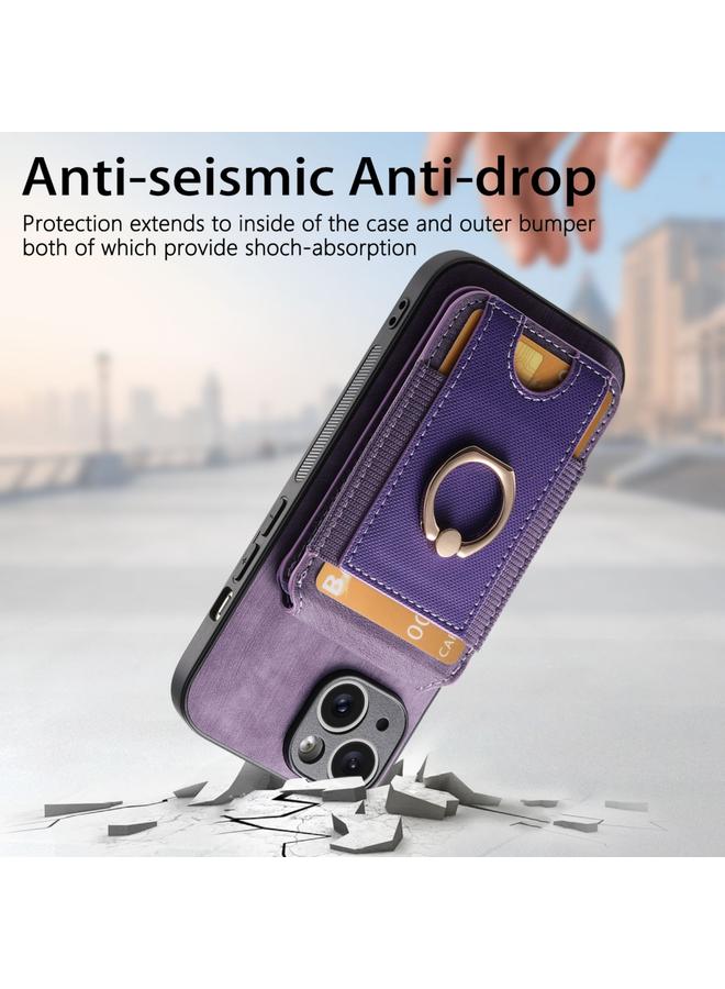 Zaboon Case For iPhone 13 Pro Retro Splitable Magnetic Stand Card Bag Leather Phone Case - Image 4