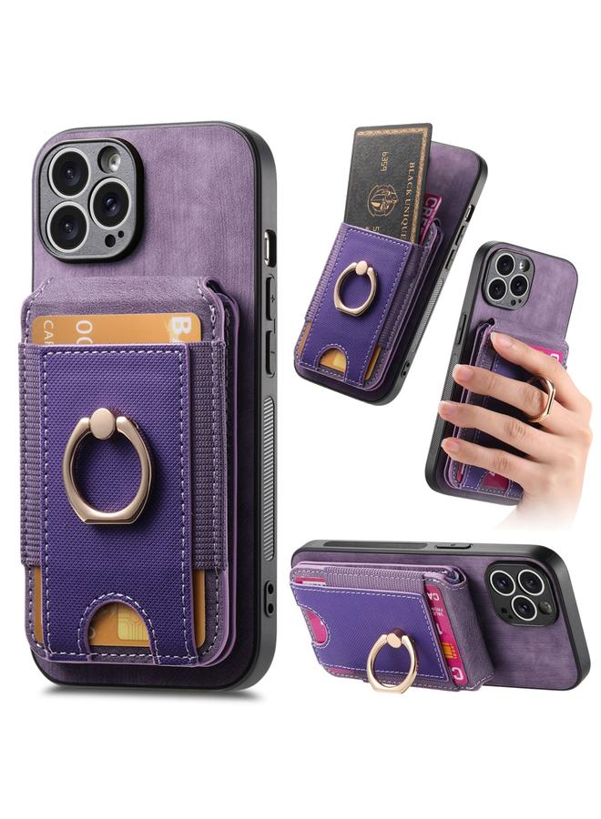 Zaboon Case For iPhone 13 Pro Retro Splitable Magnetic Stand Card Bag Leather Phone Case - Image 1