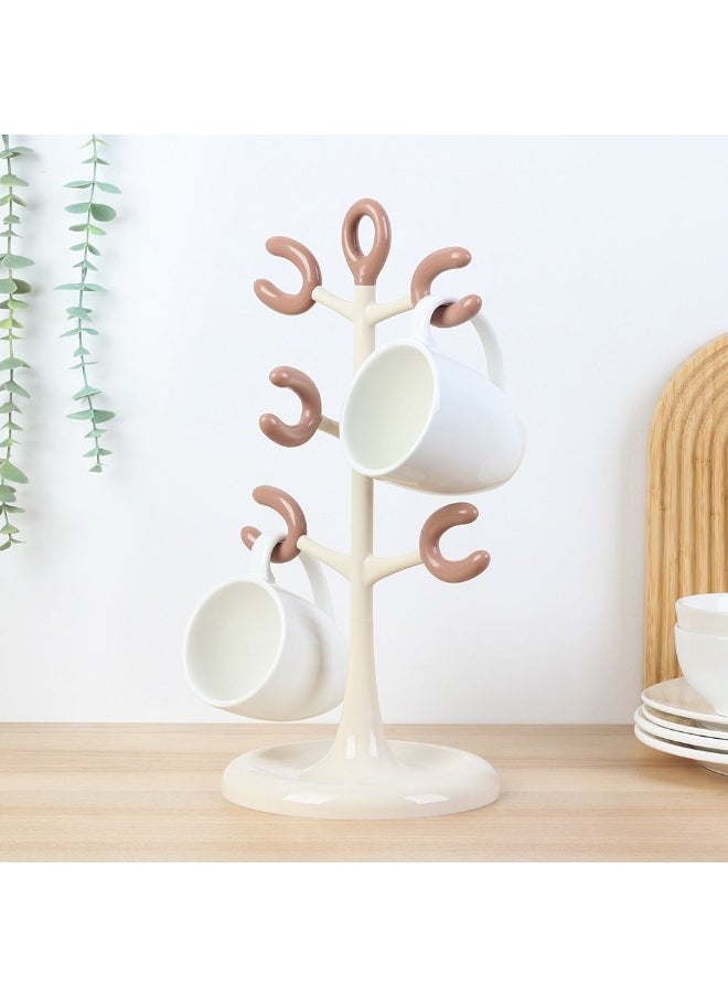 DANUBE HOME Danube Home Mocha Mug Cup Tree D 17/23.5 X 36.8 Cm Plastic Mug Tree Mugs Storage Stand For Home Kitchen Dining - Multi Color  - Image 1
