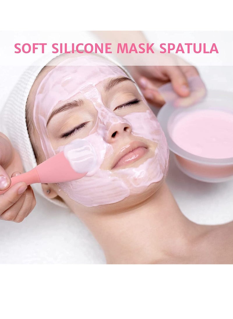 4 in 1 Facial Cleansing Brush with Cream Applicator for Pore Cleansing Gentle Exfoliating Removing Blackhead (Green and Pink)