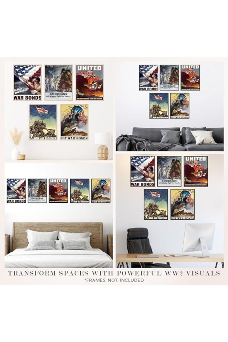 Insire WW2 Poster, WW2 Propaganda Poster | WWII Poster, Vintage Propaganda Poster | Poster WW2 Set | WW2 Propaganda Posters , Set of 5 WW2 Decor UNFRAMED, (8x10") Set 4 - Image 5