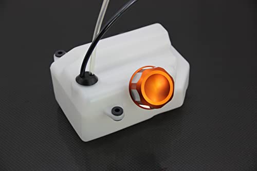 GTBRacing Petrol Fuel Gasonline Plastic Tank with Metal Cap for 1/5 RC Car HPI km rv baja 5b ss 5t 5sc Part (With Orange Cap) - Image 2