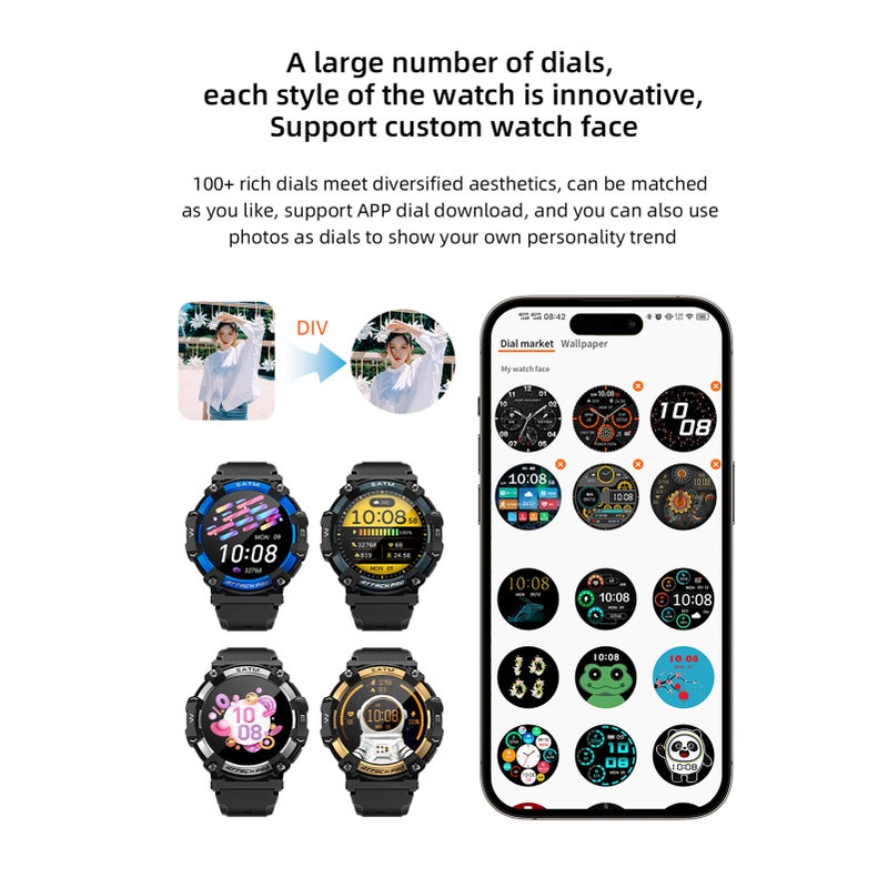 Smart Bracelet: Silver IP68 Waterproof Long-Lasting Battery Life Fitness Tracker Bracelet - Accurate Health Monitor Bracelet for Men Women Daily Use Sports - Image 5