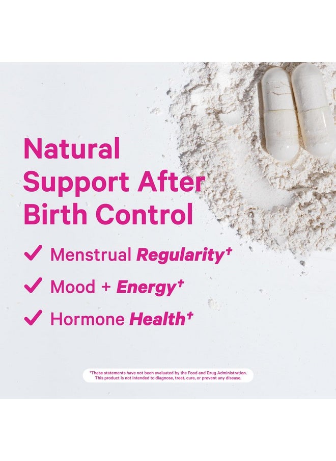 بينك ستروك منظف منع الحمل من Pink Stork لدعم التوازن الهرموني، مع توت شجرة العفة (Vitex)، والمغنيسيوم، والسيلينيوم، ودعم الدورة الشهرية للحمل، ومكملات الخصوبة للنساء - 60 كبسولة  - Image 3