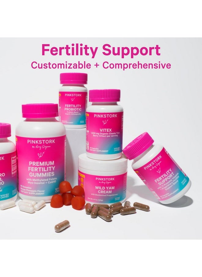 بينك ستروك منظف منع الحمل من Pink Stork لدعم التوازن الهرموني، مع توت شجرة العفة (Vitex)، والمغنيسيوم، والسيلينيوم، ودعم الدورة الشهرية للحمل، ومكملات الخصوبة للنساء - 60 كبسولة  - Image 5
