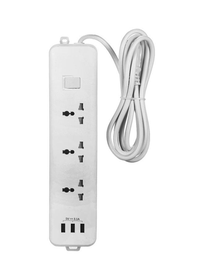 NIBEMINENT Multi-Outlet Power Strip White  - Image 1