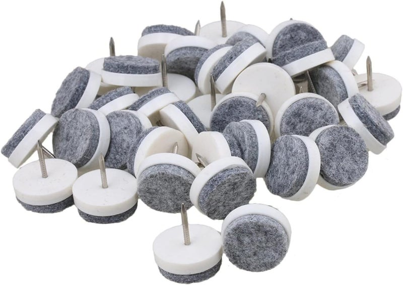 Furniture Felt Pads Heavy Duty Felt Pads for Sliding Chairs Protect Chair Legs Parquet Floors and Many Uses (Grey * White, 20mm) - Image 2
