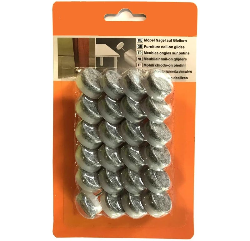 Furniture Felt Pads Heavy Duty Felt Pads for Sliding Chairs Protect Chair Legs Parquet Floors and Many Uses (Grey * White, 20mm) - Image 1