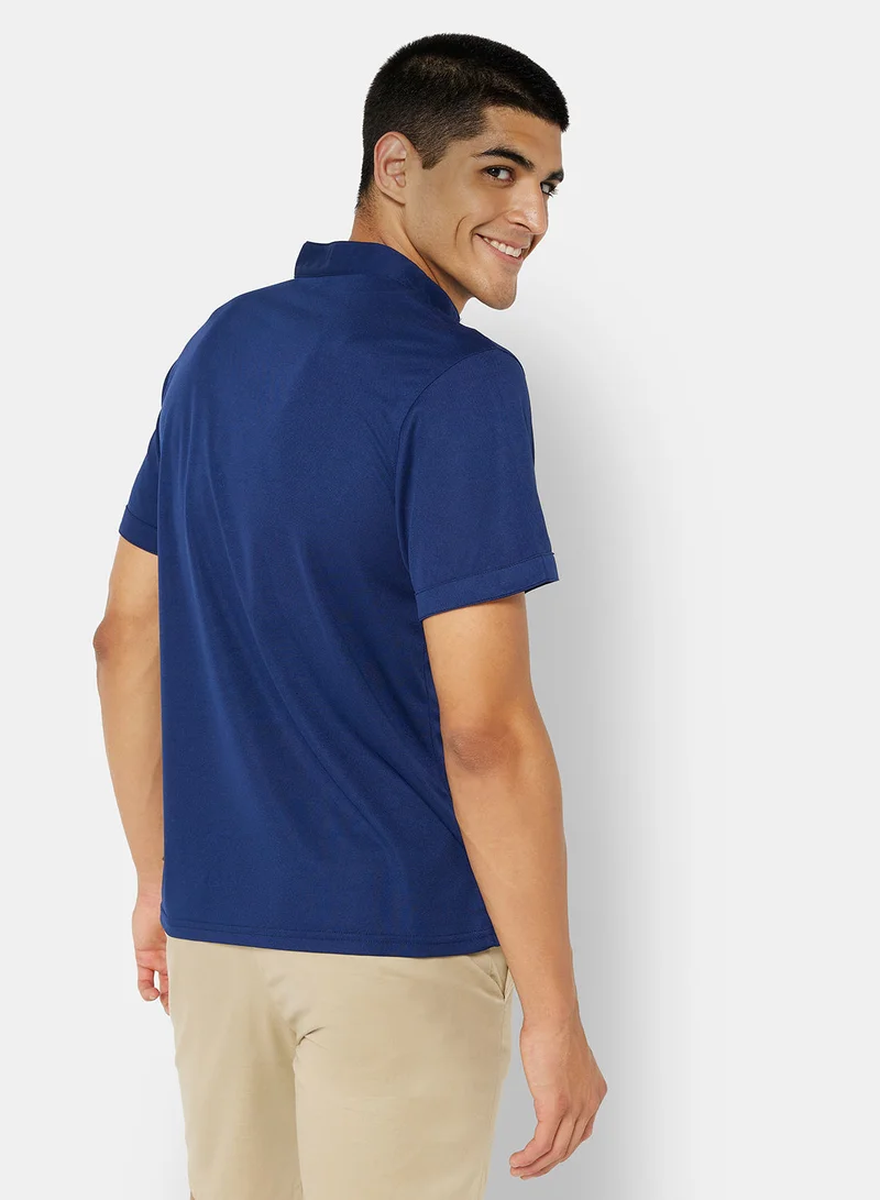 STYLISTPARK Grandad Collared Pique Polo