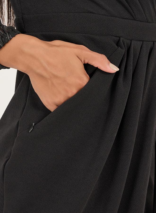 Styli Sheer Sleeve Wrap Dress - Image 4