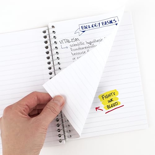 Five Star Spiral Notebook, 1 Subject, College Ruled Paper, Personal Size, 4-3/8" x 7", 80 Sheets, Fights Ink Bleed, Water Resistant Cover, Tidewater Blue (450048CG1-ECM) - Image 3