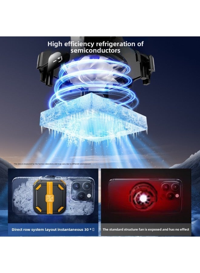 Mobile Phone Radiator Battery Magnetic Icing Charging Wireless Semiconductor Refrigeration Back Clip Silent Flat Universal-Colour:Dual-speed Adjustment [radiator + 1 Battery] Temperature Digital Display  - Image 3