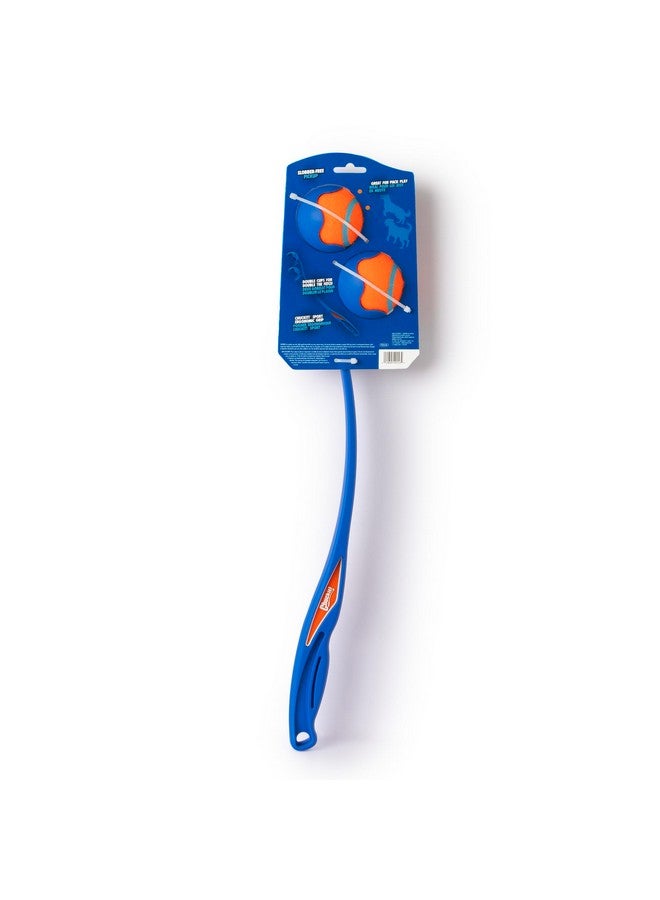 Chuckit! The Duo 22M Double Launcher Dog Toy, 22" Length, Includes 2 Medium Tennis Balls (2.5") Size Medium for Breeds 20-60lbs, Multi-Dog and Pack Play - Image 3
