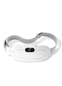 NIBEMINENT Portable Cordless Heating Pad Electric Waist Belt Device Fast Heating 3 Temperature Modes 4 Vibration Massage Speeds for Back Pain Relief USB Charging Belly Heating Pad White  - Image 1