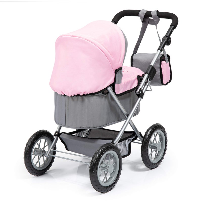 Bayer Design Baby Doll Trendy Pram in Grey/Pink, 67 x 41 x 68 centimeters, 1300800 - Image 2