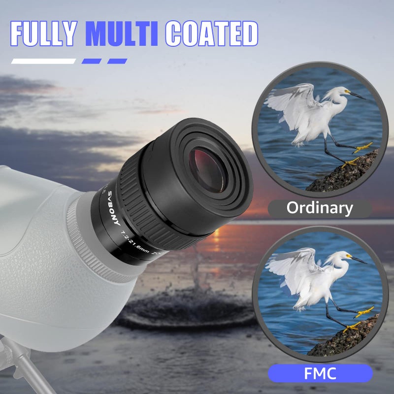 SVBONY SVBONY SV191 Zoom Eyepiece, Zoom 7.2 to 21.6mm, 1.25" FMC Telescope Eyepiece, 42°-65° FOV, 7 Element 4 Group Telescope Accessories for Astronomic Telescopes Visual and Spotting Scopes - Image 3