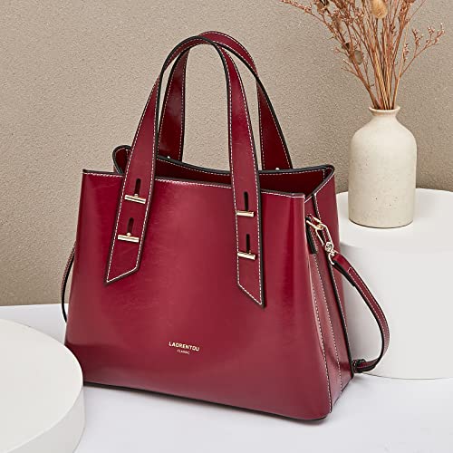 LAORENTOU Women Crossbody Handbags Cow Leather Satchel Handbags for Women Top-handle Shoulder Tote Purses - Image 5