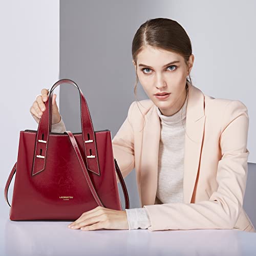 LAORENTOU Women Crossbody Handbags Cow Leather Satchel Handbags for Women Top-handle Shoulder Tote Purses - Image 2