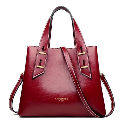 LAORENTOU Women Crossbody Handbags Cow Leather Satchel Handbags for Women Top-handle Shoulder Tote Purses - Image 1