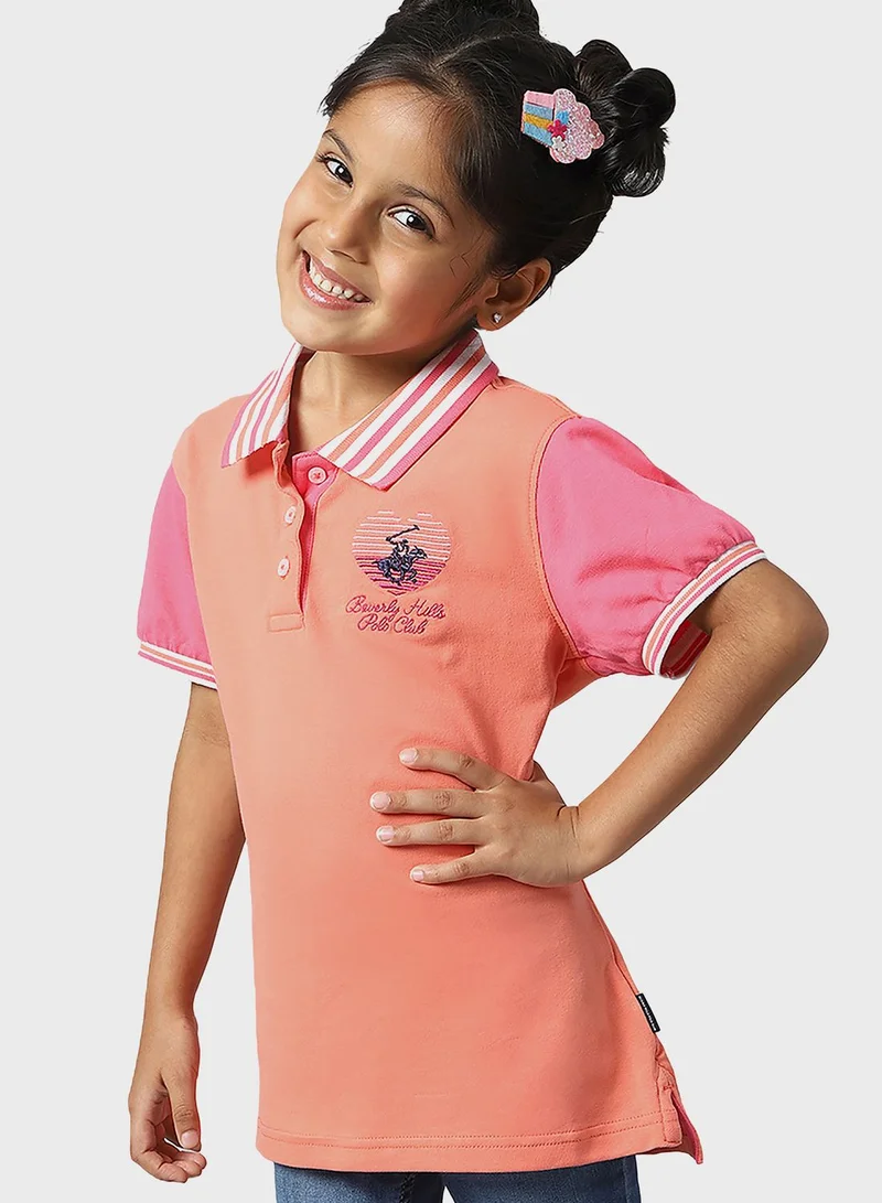 bhpoloclub Youth Color Block Polo