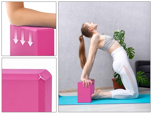EXERZ Yoga Blocks 2pcs Gym Bricks High Density EVA Foam - Image 3