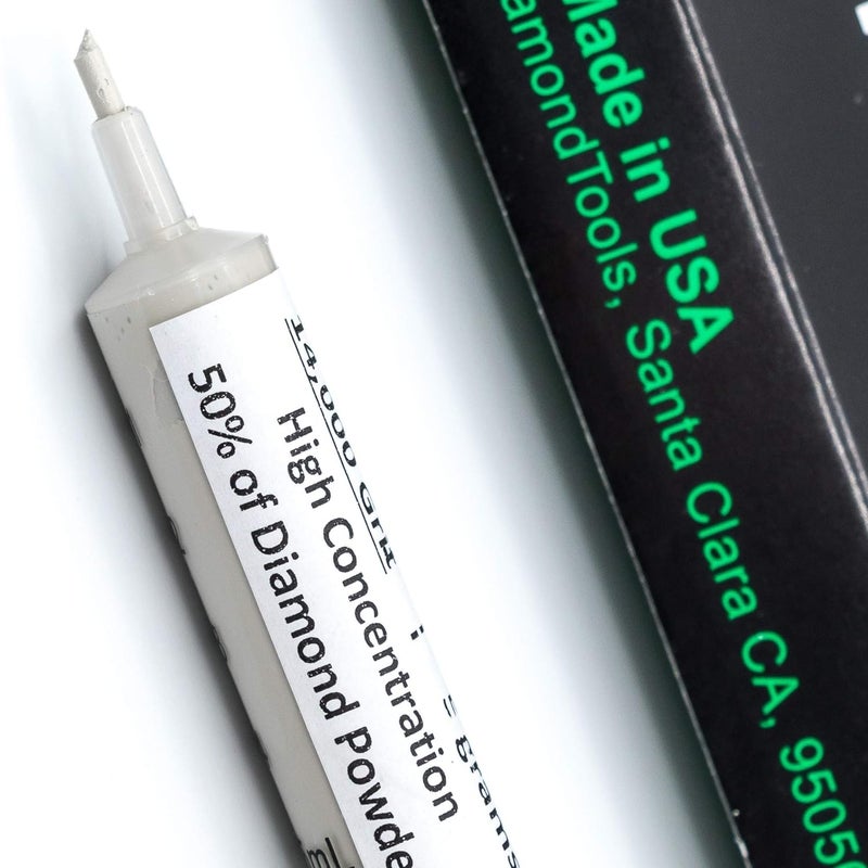 TechDiamondTools Diamond Polishing Compound Polishing Paste USA Made 14,000 Grit 0-1 Microns for Marble Glass Metal Rock Jewelry Resin Silver Chrome Gemstone with High Concentration of Diamond Powder - Image 1