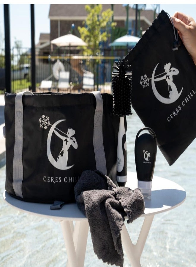 CERES CHILL Travel Washbasin Bag – Collapsible Foldable Portable Wash Basin for Baby Bottles, Pump Parts, etc – Doubles as a Tote – Includes TSA-Friendly Soap Dispenser, Accessories & Storage Bag - Image 3