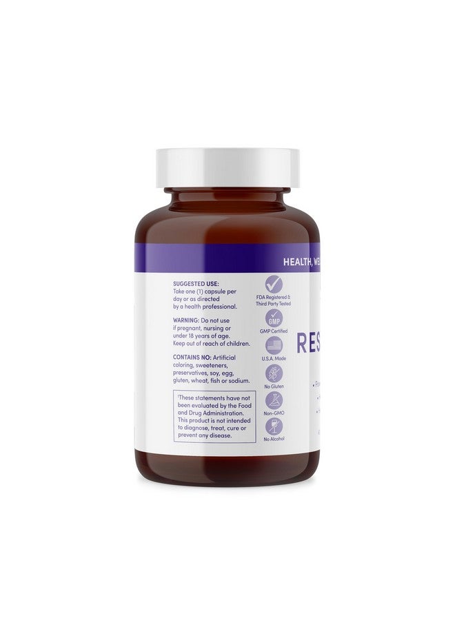 Merlot Resveratrol 500mg Capsules - 60 Count - Beauty Within AntiAging Supplement Non GMO Gluten Free- Made in USA - Image 3