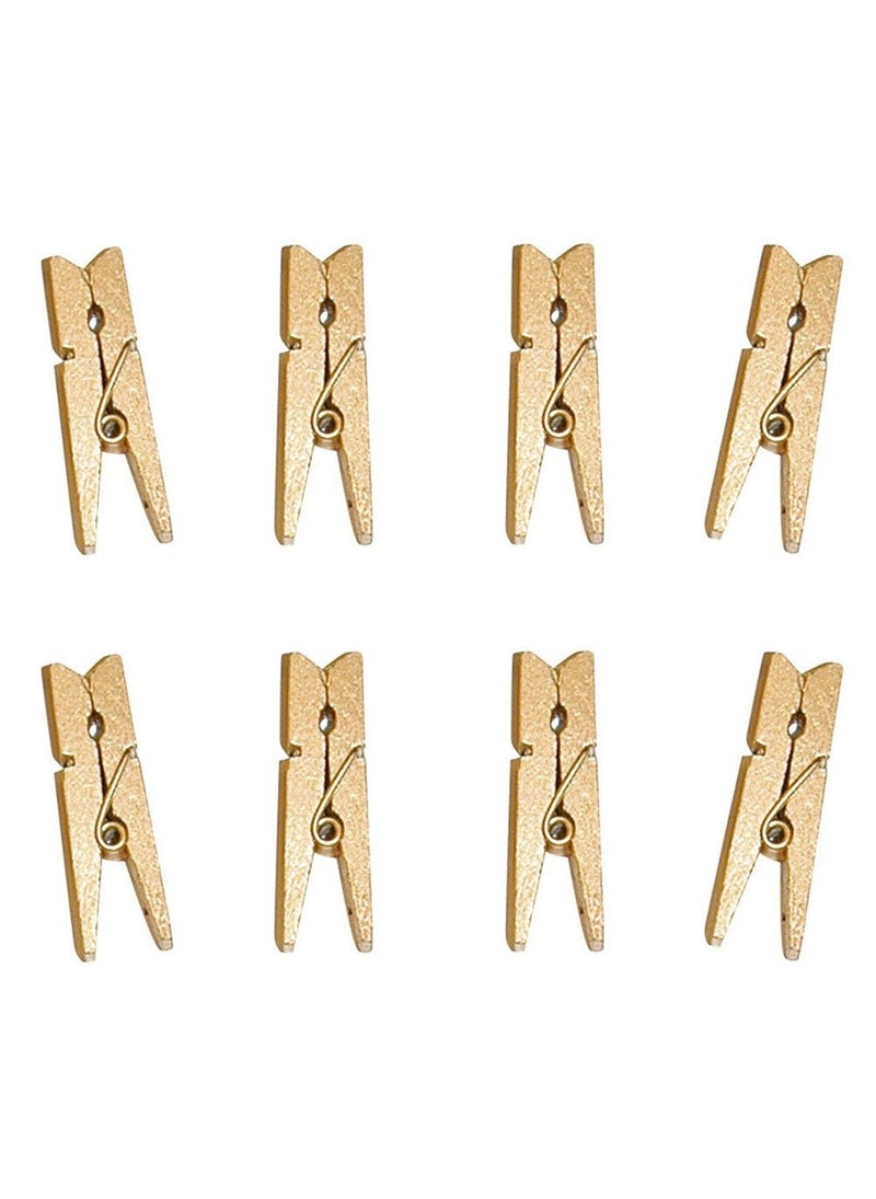 SANTEX Mini Clothespins Gold Wood Party Decoration 2.5cm 24-Pack - Image 1