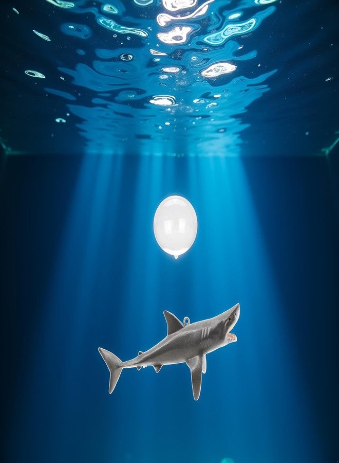 Galepromot 1 Pc Floating Shark Ornament - Adjustable Aquarium Shark Animal Decor | Aquarium Floating Shark Thematic Ornaments Suitable for Aquarium All Kinds of Fish Tank and Home, Shark Pool Décor Ornaments - Image 4