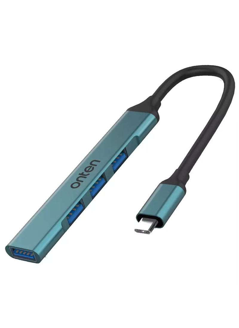 أونتن - محول USB C Hub إلى USB C متعدد المنافذ، USB C إلى USB A، USB-C إلى USB 3.0 Hub، USB Hub 2.0 4 منافذ، لجهاز MacBook Pro 2020/2019، iMac 2021، موزع USB من سبائك الألومنيوم - Image 1