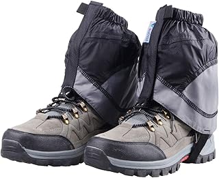 TRIWONDER TRIWONDER Gaiters Low Gators Lightweight Waterproof Ankle Gaiters for Hiking Walking Backpacking (Black & Gray) - Image 1