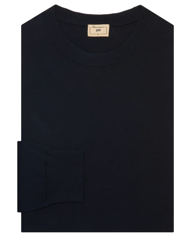 Camicissima Cotton Basic Crew Neck Sweater