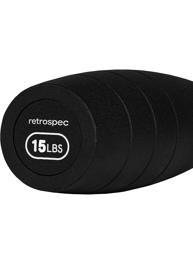 Retrospec Grip Steel Club Strength Training Rehabilitation Stretching Conditioning and Rotational Training 5 10 15lb Options for Women & Men - Image 4