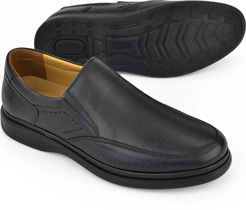 Ziya , Men's Genuine Leather Comfort Shoes 1311018Z209 Black