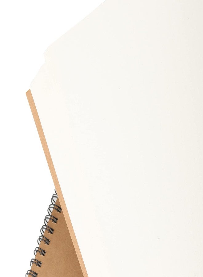 SENJEOK 2 PCS A3 Spiral Bound Drawing Pad, 11.7 x 16.5 Inch Brown Cover Sketchbook, A3 Landscape Sketch Pad for Painting, Doodling, 30 Sheets 60 Pages - Image 4