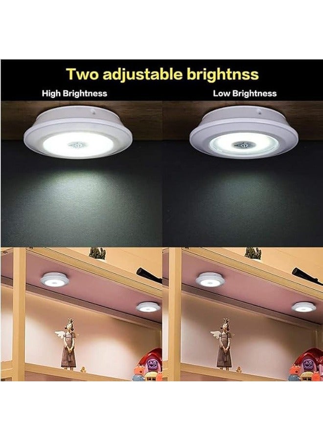 3 Pack Wireless Under Cabinet Night Lamp with Remote Control, Brightness Adjustable, Dimmable, Touch Sensor, Battery Powered, LED Lighting for Wall, Cabinet, Kitchen  Home Use - Image 3