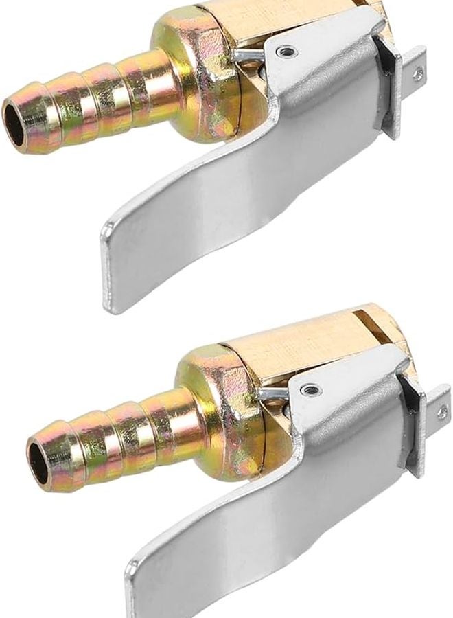 قطعتان من فوهة نفخ الهواء السريعة التوصيل لقفل إطار السيارة والشاحنة والدراجة النارية - Image 1