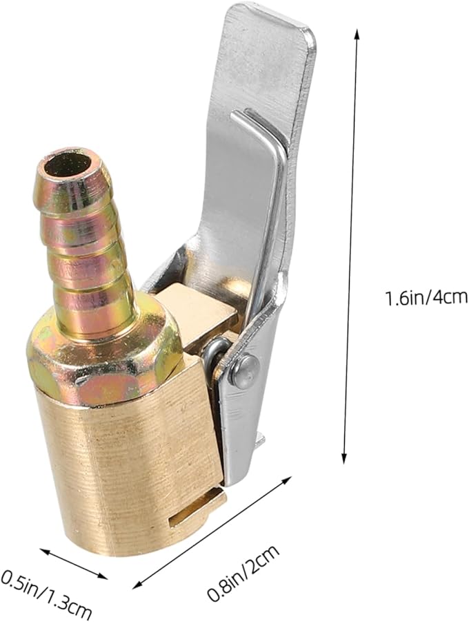 قطعتان من فوهة نفخ الهواء السريعة التوصيل لقفل إطار السيارة والشاحنة والدراجة النارية - Image 3