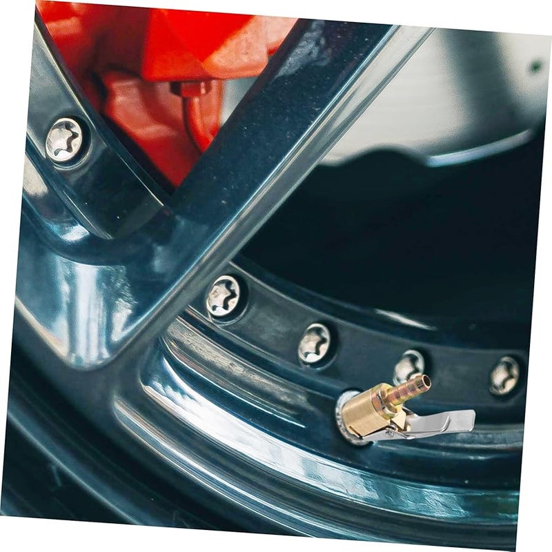 قطعتان من فوهة نفخ الهواء السريعة التوصيل لقفل إطار السيارة والشاحنة والدراجة النارية - Image 5