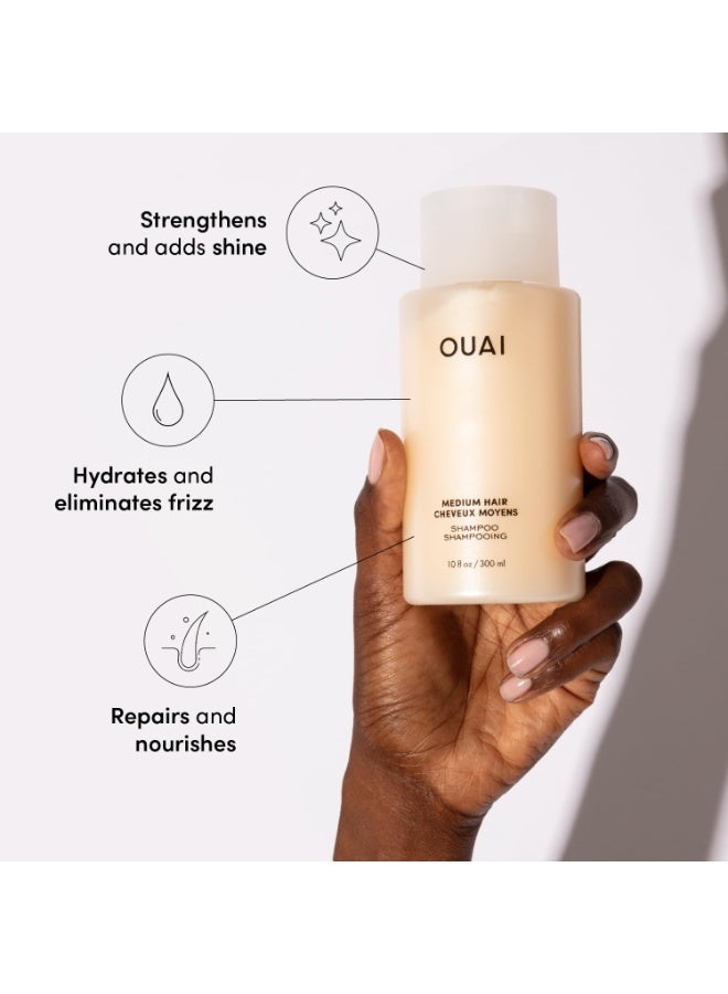OUAI Medium Hair Shampoo & Conditioner Set, Travel Size - Hydrating Shampoo & Conditioner - With Coconut Oil, Babassu, Kumquat Extract & Keratin - Sulfate, Paraben & Phthalate Free (3 Oz) - Image 5